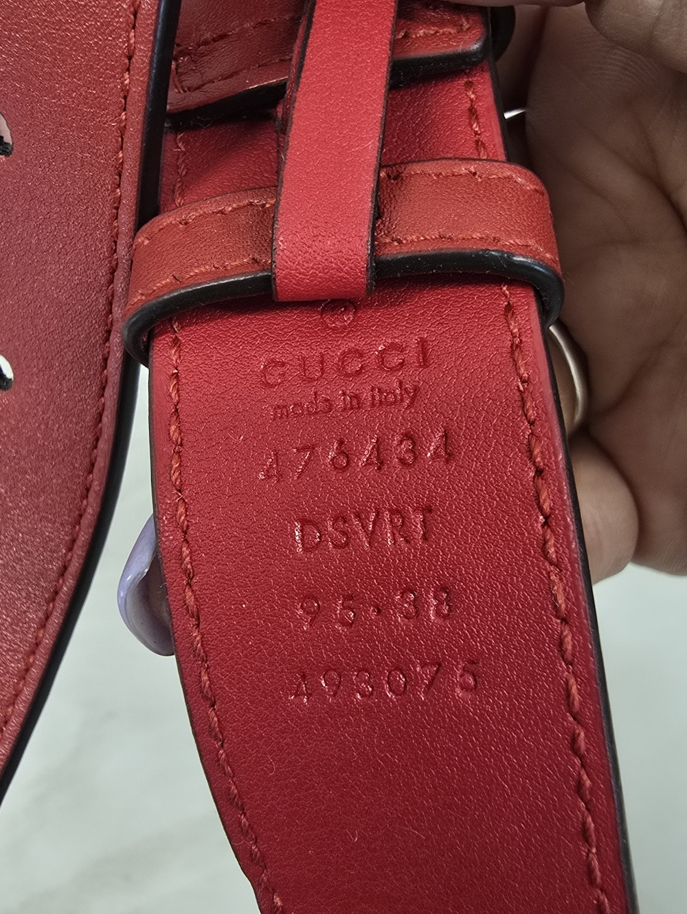 Gucci Red GG Marmont Quilted Leather Belt Bag - Picture 4 of 10